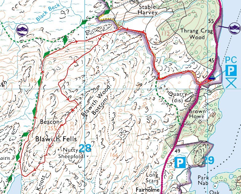 01 Beacon Fell Route Map