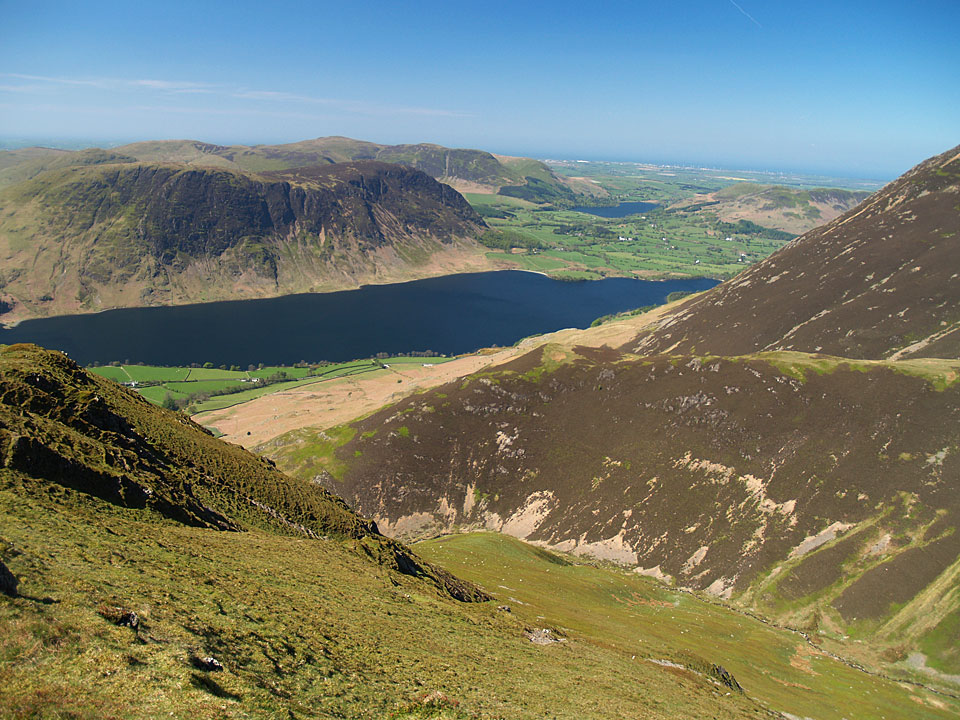 Crummock Water with Loweswater beyond from Whiteless Pike