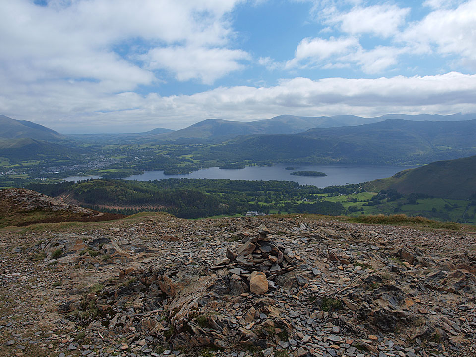 Looking across Derwent Water from the summit of Barrow