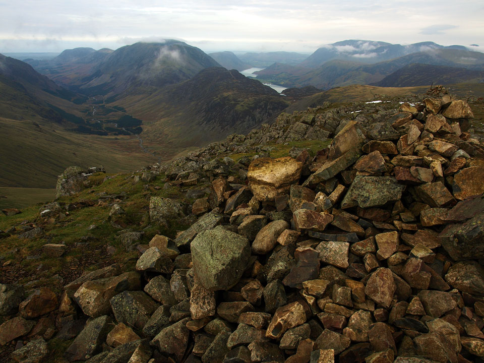 Ennerdale and Buttermere from the summit of Green Gable
