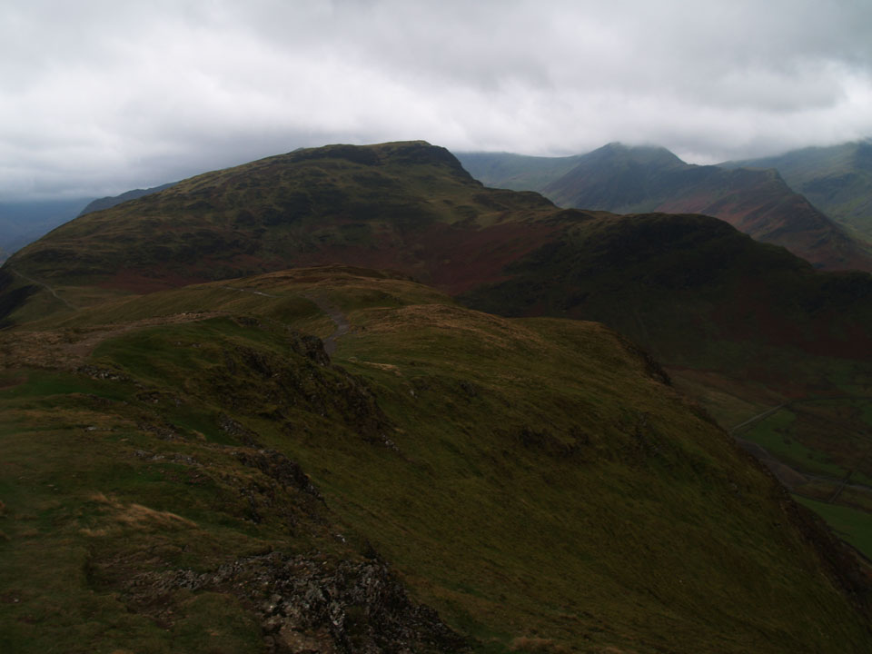 Maiden Moor with Hindscarth beyond from Catbells