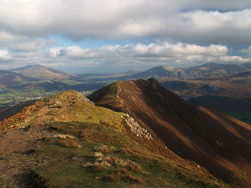 Causey Pike from Scar Crags - Blencathra is to the left then Great Mell Fell, Clough Head and Great Dodd