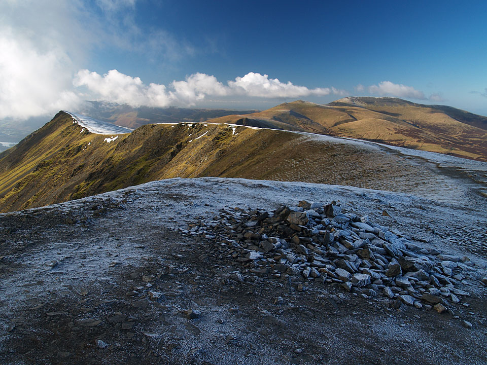 The summit of Blencathra from Hall's Fell Top - the highest point on the ridge