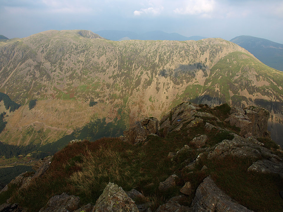 The view to High Stile and High Crag across Ennerdale from the top of Pillar Rock