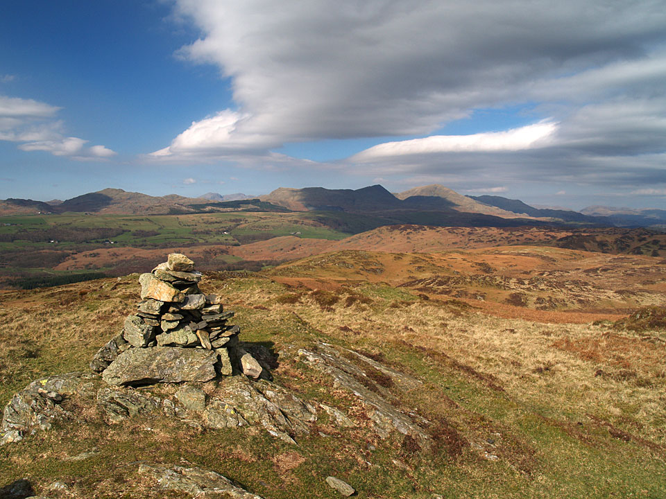 The Coniston fells from the summit of Blawith Knott