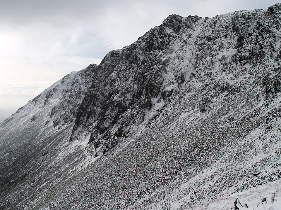 A monochromatic looking Dow Crag from Goat's Hawse