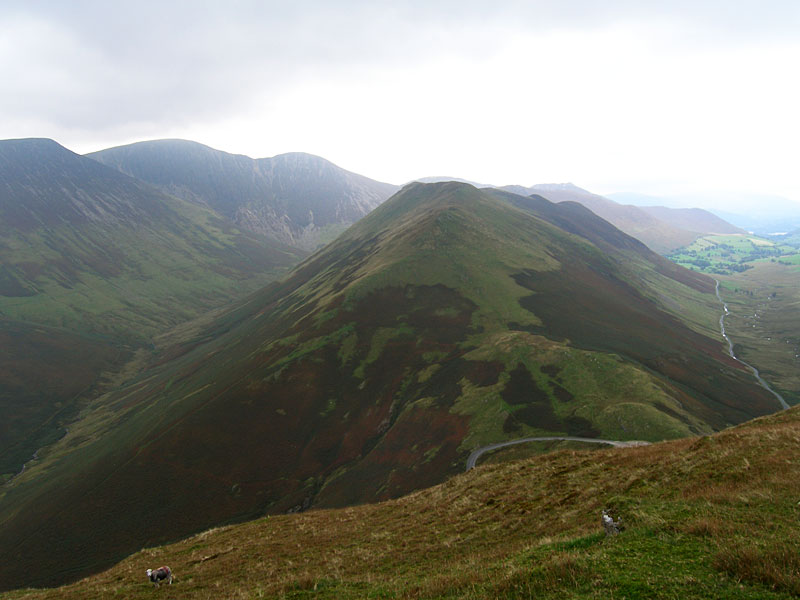 Knott Rigg across Newlands Hause from Robinson