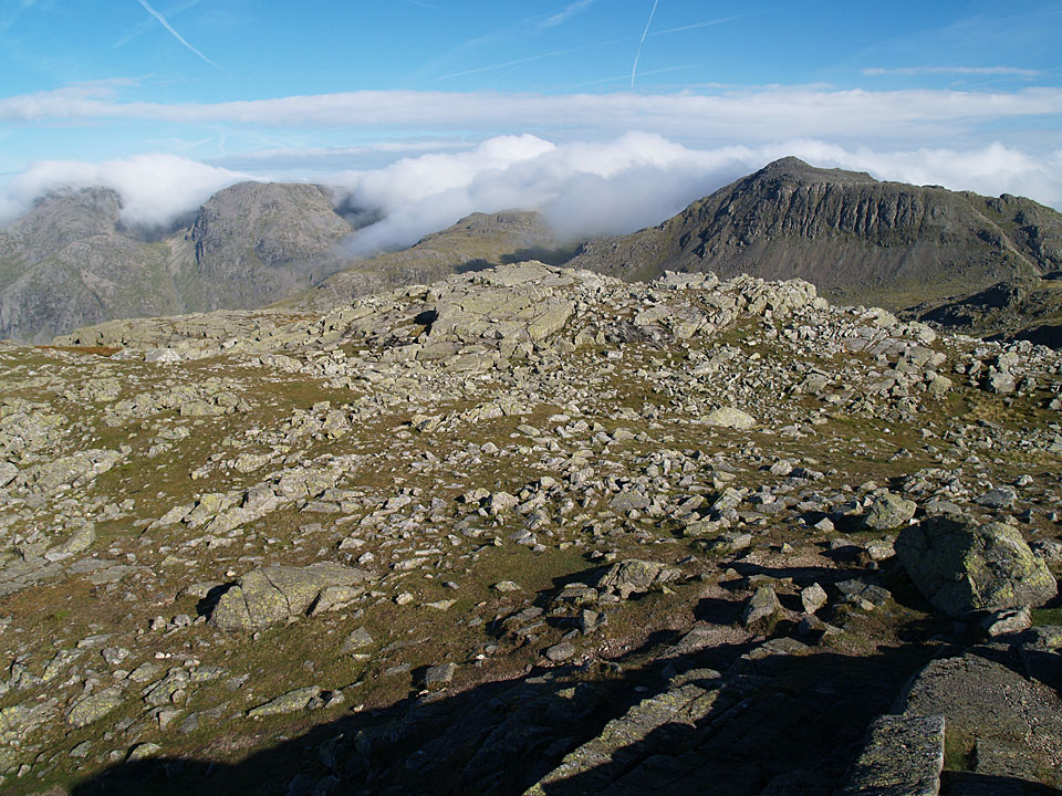 Clouds over the Scafells from Long Top