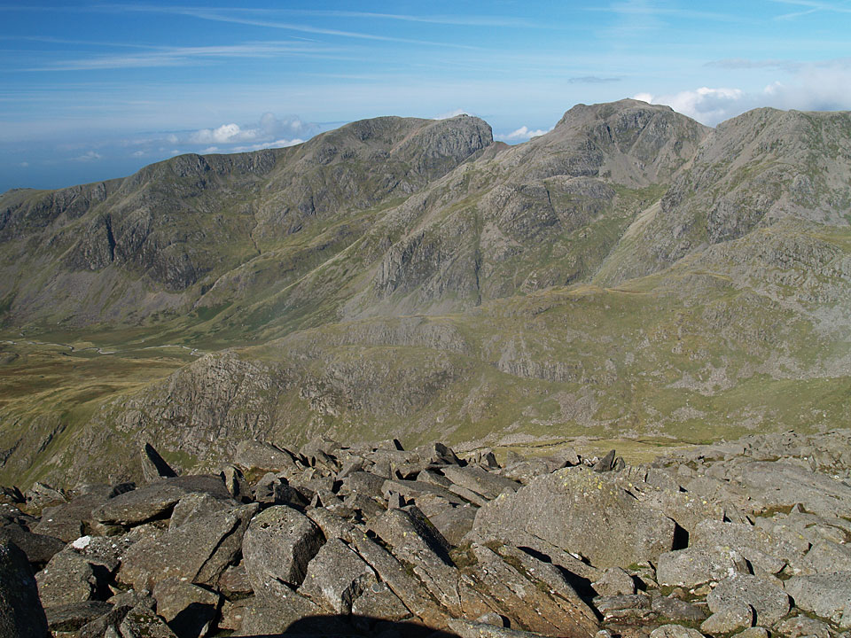The Scafells from Bowfell summit