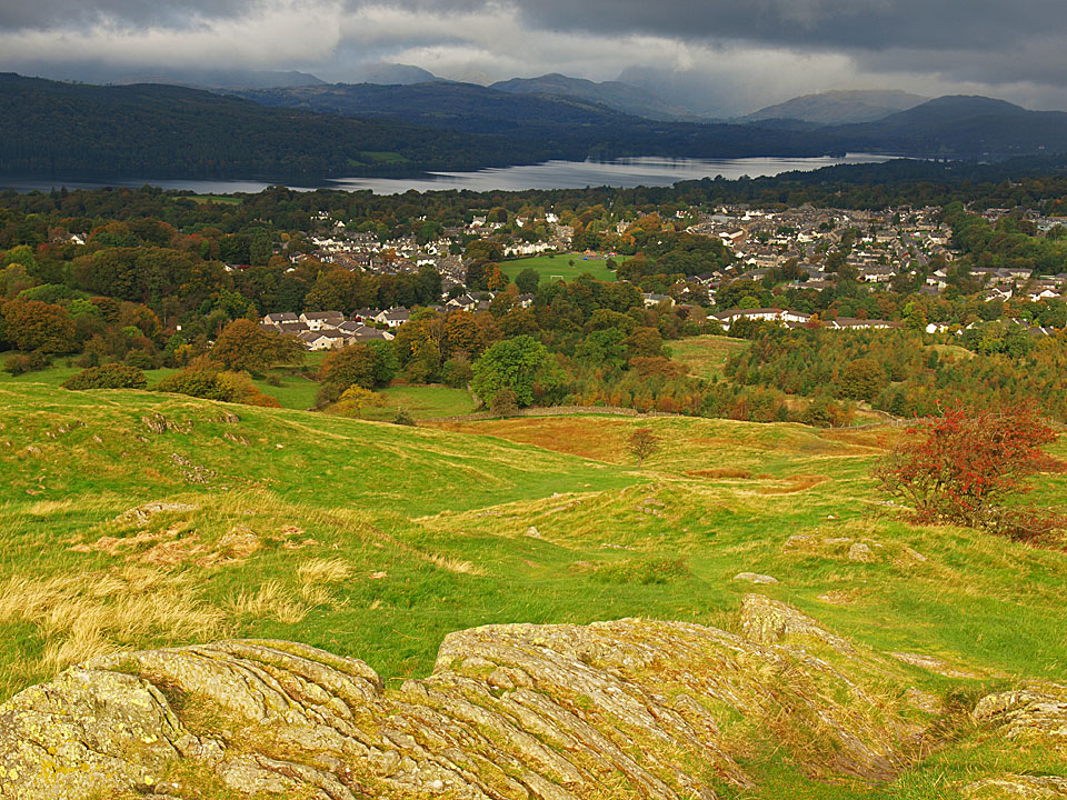 Windermere - town and lake - from School Knott