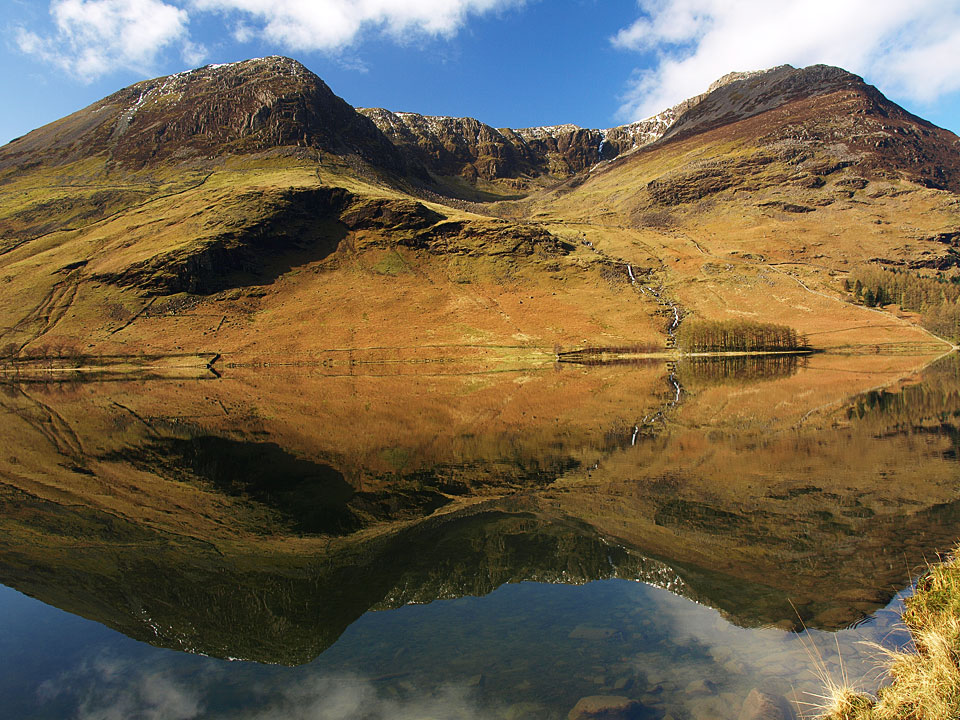 High Crag and High Stile reflected in Buttermere