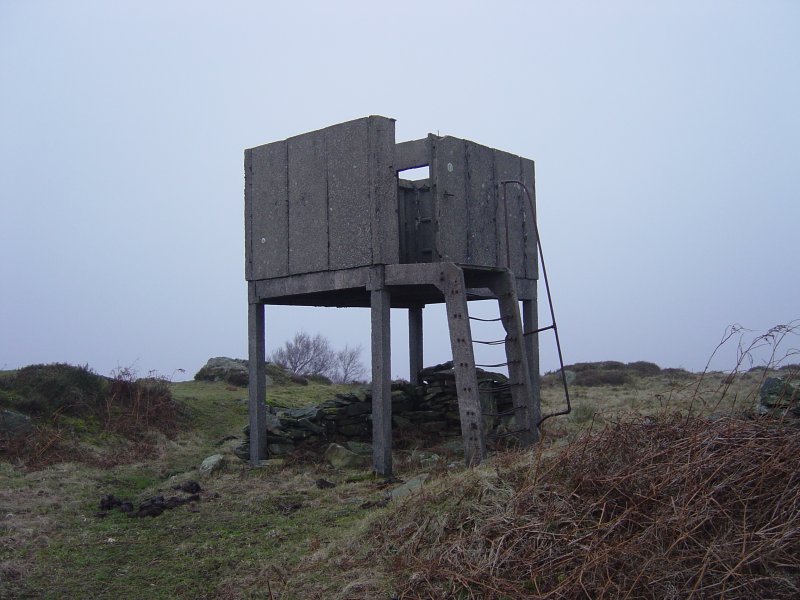The tower on Bigland Barrow - a wartime relic, now in a state of disrepair