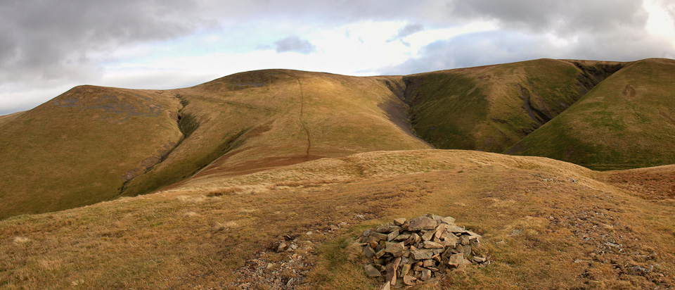 Little Sca Fell, Great Sca Fell and Knott from Meal Fell