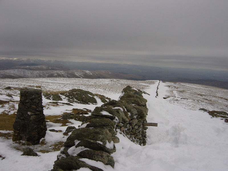 A wintry Kentmere Pike summit...