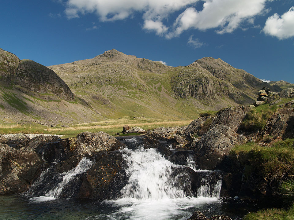 Scafell Pike and Ill Crag from Great Moss