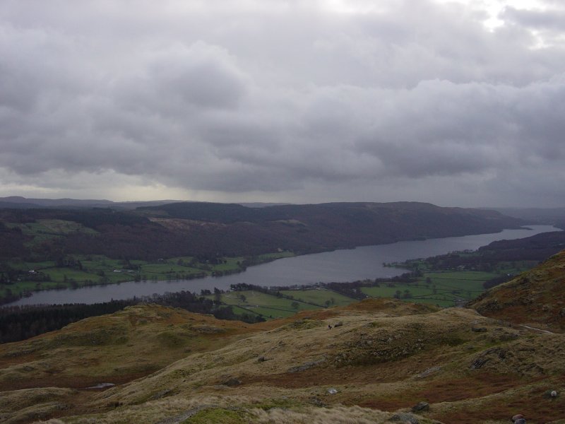 The full length of Coniston Water can be seen from Low Wythow